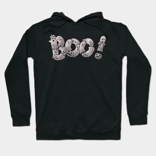 Boo - Funny Cute Ghost Typography Halloween Gift Hoodie